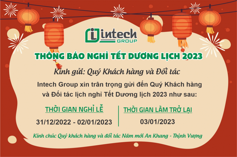 intech group thong bao lich nghi tet duong lich 2023