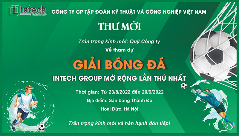thong bao ve viec to chuc giai bong da intech group mo rong lan thu nhat