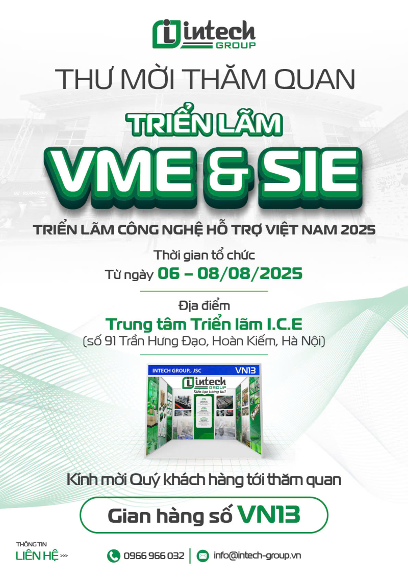 thu moi tham quan gian hang cua intech group tai trien lam vme sie 2025